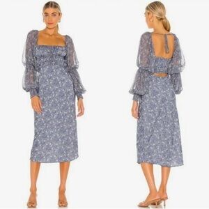 Free People / Aglow Midi Dress in Tea Combo